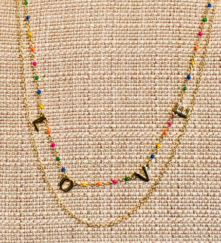 LOVE Necklace Multicolor