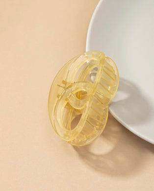 Double Circle Claw Clip- Beige