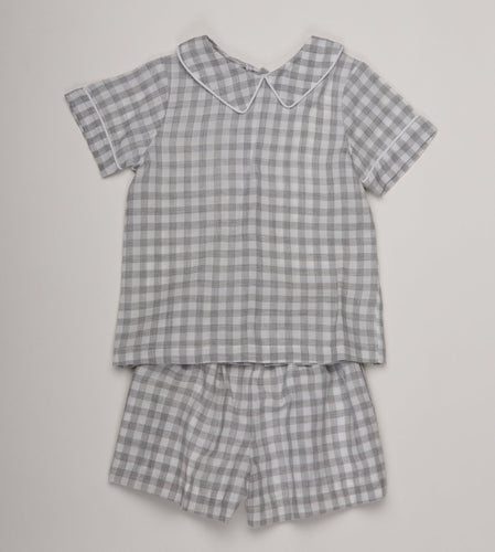 The Oaks Cohen Grey Check Short Set