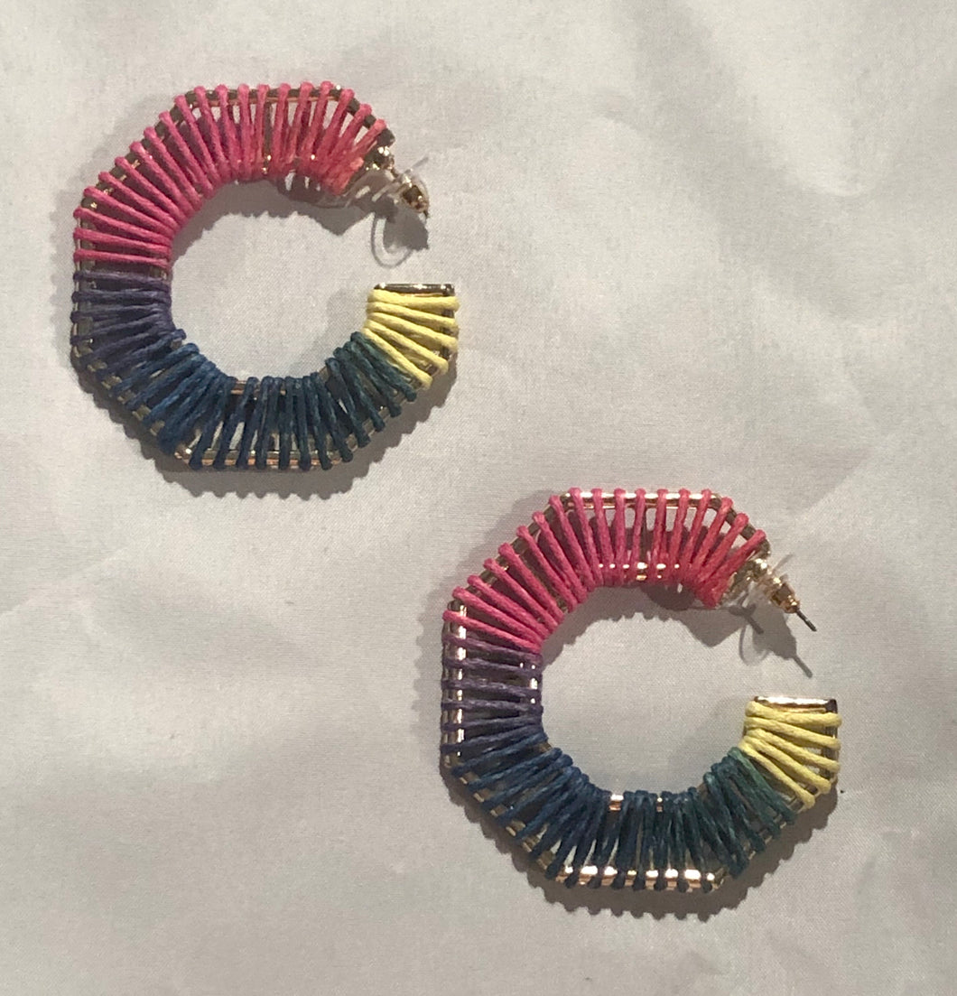 Multicolor Wrapped Earrings