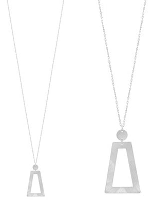 Silver Open Geometric Necklace