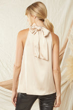 Load image into Gallery viewer, Champagne Sequin Bow Blouse
