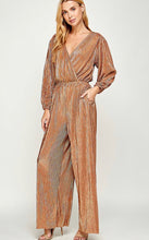Load image into Gallery viewer, Metallic Jumpsuit: Available in Champagne or Gold