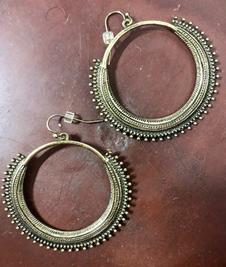 Antique Gold Hoops