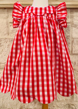 Load image into Gallery viewer, Sage &amp; Lilly Red Gingham Dress with Bloomers