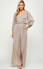 Load image into Gallery viewer, Metallic Jumpsuit: Available in Champagne or Gold