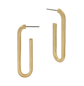 Gold Paperclip Earrings