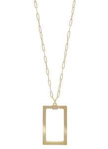 Square Paperclip Necklace