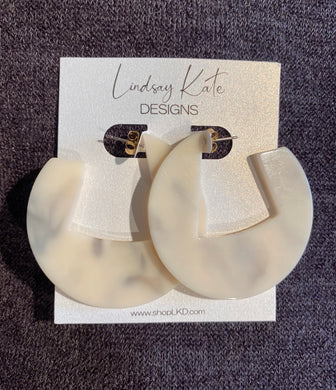 Cream Marble Earrings