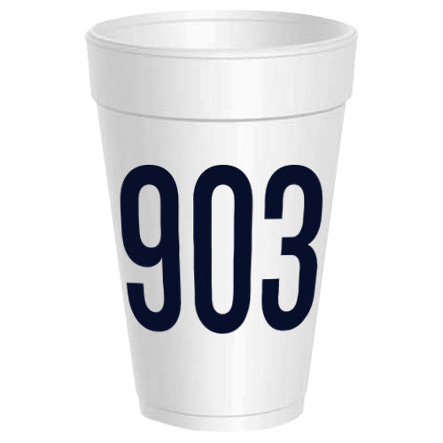 “903” Styrofoam Cups Navy—25 count