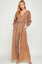 Load image into Gallery viewer, Metallic Jumpsuit: Available in Champagne or Gold