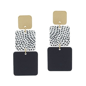 Gold And Black Earring