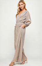 Load image into Gallery viewer, Metallic Jumpsuit: Available in Champagne or Gold