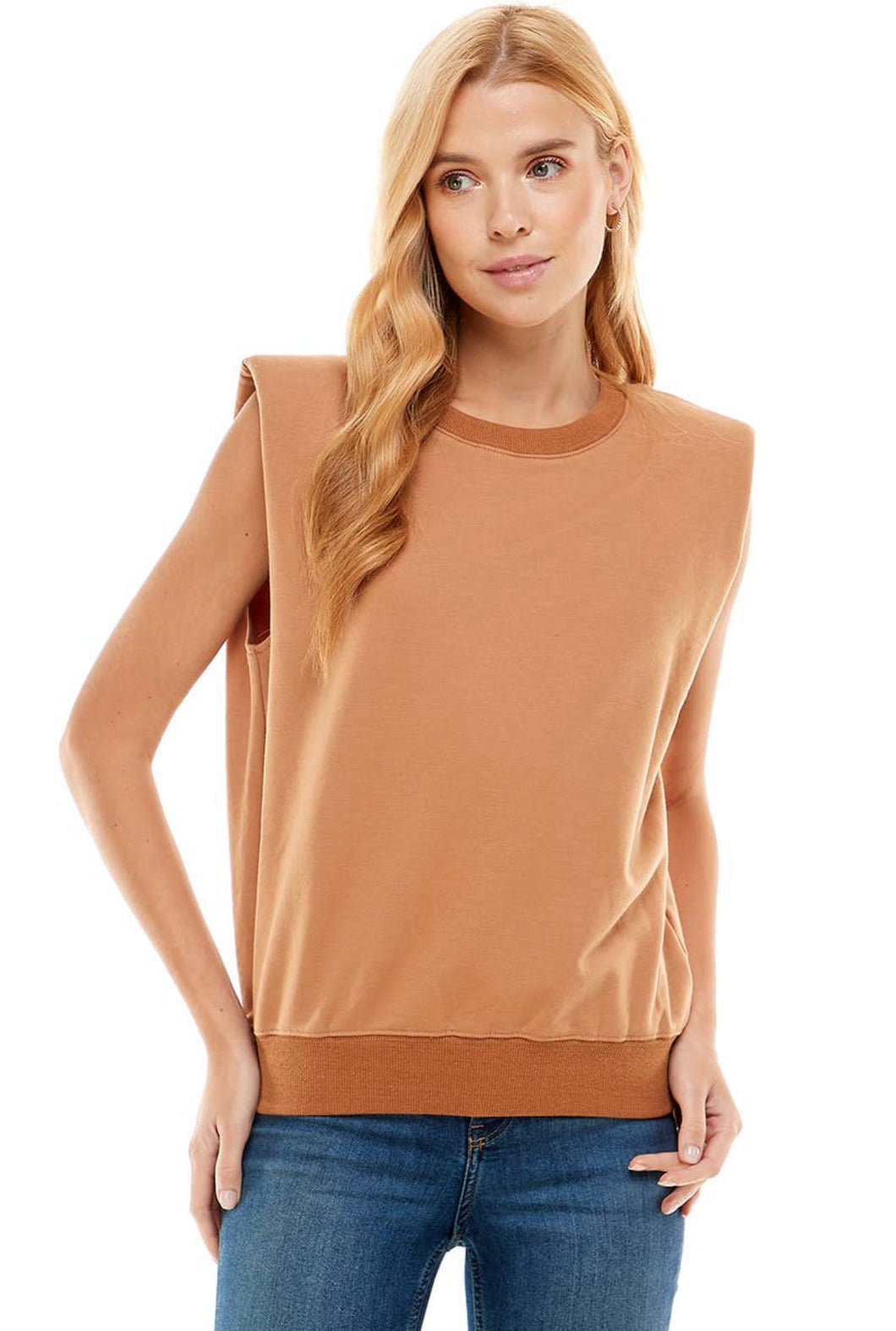 TCEC Camel French Terry Muscle Top
