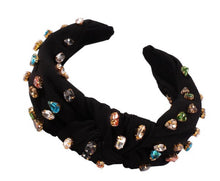 Load image into Gallery viewer, Black Rhinestone Headband