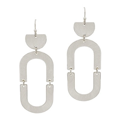 Silver Geometric Earring