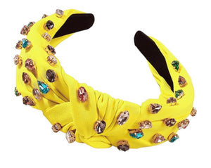 Yellow Rhinestone Headband