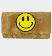 Load image into Gallery viewer, Gold Beaded Smile Clutch