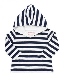 Rugged Butts Navy Stripe Terry Hoodie Cover-Up