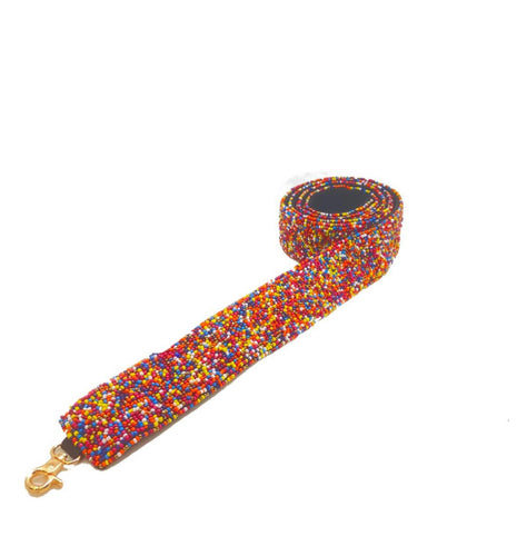 Rainbow Beaded Purse Strap