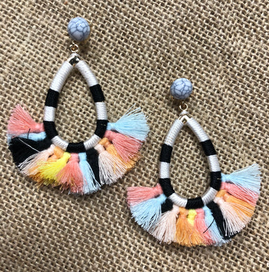 Black/White/Multicolored Fringe