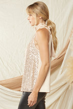 Load image into Gallery viewer, Champagne Sequin Bow Blouse