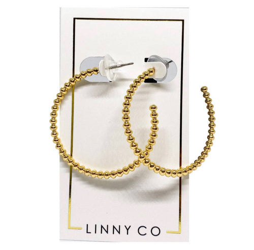 Linny Co Ruby Gold Earring