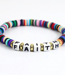 Multicolor Letter Bracelets