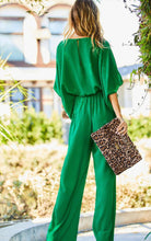 Load image into Gallery viewer, Green Billowy Sleeve Jumpsuit