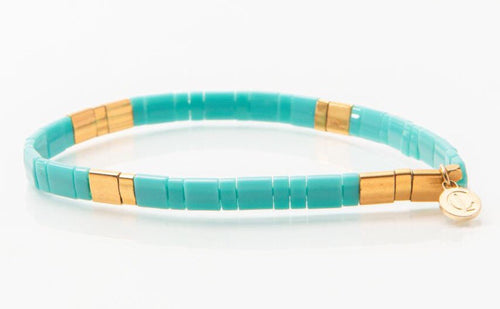 Caryn Lawn Turquoise with Gold Thin Bracelet