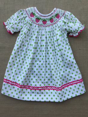 Smocked Strawberry Dress